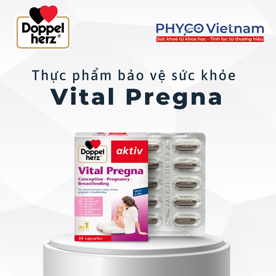TPBVSK VITAL PREGNA hỗ trợ bổ sung vitamin và khoáng chất cho bà bầu