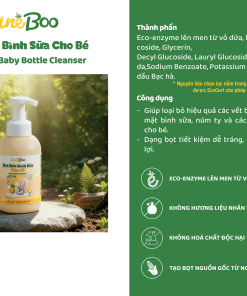 Rửa bình sữa PineBoo (Fuwa3e nâng cấp), ít nhớt hơn 4 lần 500ml