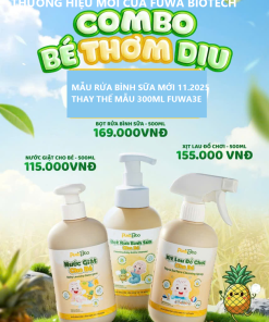 Rửa bình sữa PineBoo (Fuwa3e nâng cấp), ít nhớt hơn 4 lần 500ml