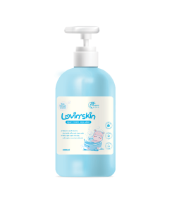 Sữa tắm gội dịu nhẹ cho bé Lovin’Skin 500ml – Làm sạch, giảm và ngăn ngừa rôm sảy, mẩn ngứa