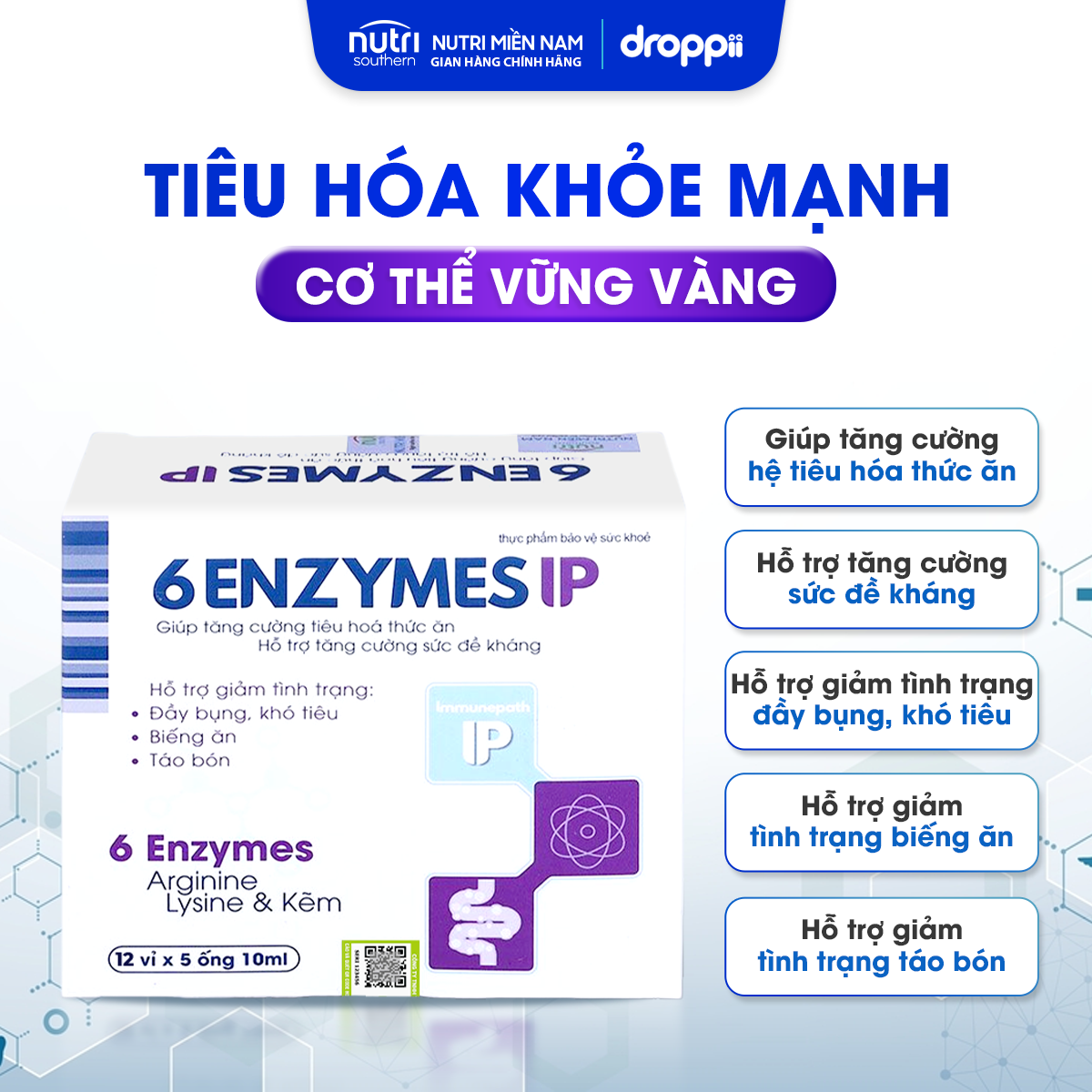 Thực phẩm bảo vệ sức khỏe 6 ENZYMES IP