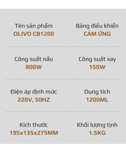 Máy Xay Nấu Đa Năng OLIVO CB1200