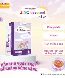 Thực phẩm bảo vệ sức khỏe VYPHYTOKID ZINC liposomé stick hỗ trợ bổ sung kẽm (hộp 14 gói)