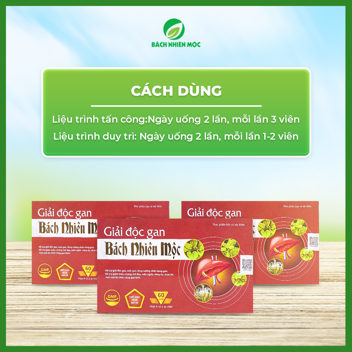 TPBVSK Giải Độc Gan Bách Nhiên Mộc hỗ trợ giải độc gan, mát gan (Hộp 30 viên)