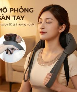 Máy massage cổ vay gáy 4D Kachi MK395 mô phỏng bàn tay người, không dây tiện lợi