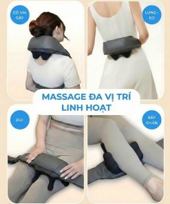 Máy massage cổ vay gáy 4D Kachi MK395 mô phỏng bàn tay người, không dây tiện lợi