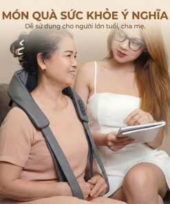 Máy massage cổ vay gáy 4D Kachi MK395 mô phỏng bàn tay người, không dây tiện lợi