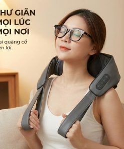 Máy massage cổ vay gáy 4D Kachi MK395 mô phỏng bàn tay người, không dây tiện lợi