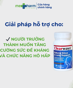 Viên uống hỗ trợ sức khỏe hô hấp Clearwayz (Hộp 30 viên)