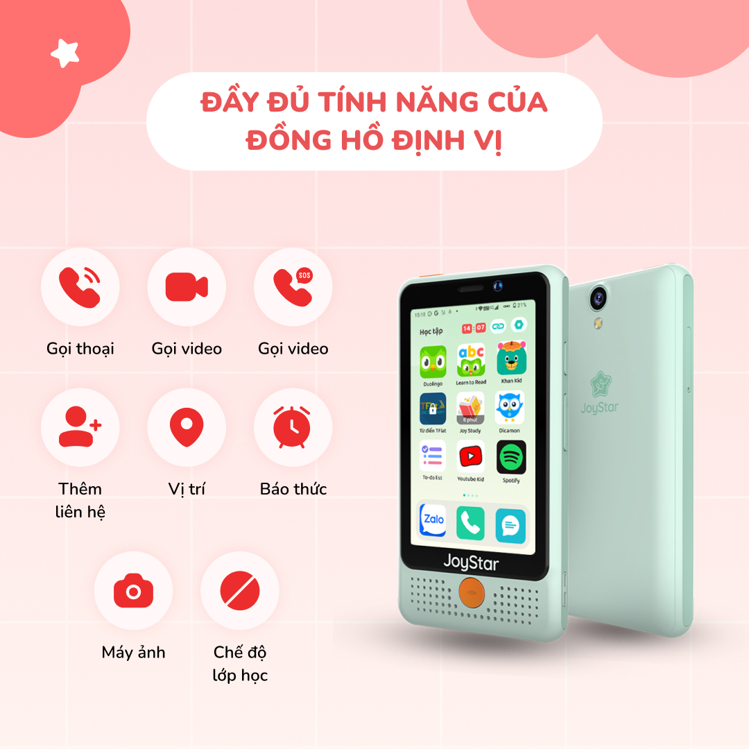 Điện thoại thông minh học sinh JoyStar S10 màu xanh Green