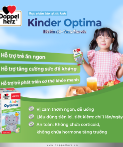 TPBVSK Kinder Optima hỗ trợ trẻ ăn ngon, tăng đề kháng, tiêu hoá cho bé