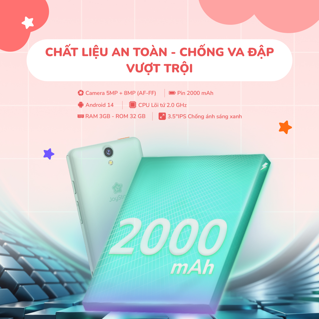 Điện thoại thông minh học sinh JoyStar S10 màu xanh Green