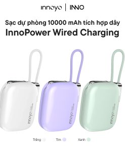 Sạc dự phòng tích hợp dây InnoPower Wired Charging 10000mAh