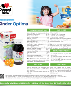 TPBVSK Kinder Optima hỗ trợ trẻ ăn ngon, tăng đề kháng, tiêu hoá cho bé