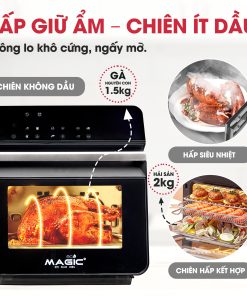 Nồi chiên không dầu kết hợp hấp Magic Eco S12
