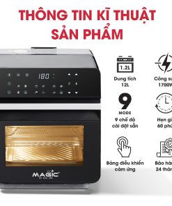 Nồi chiên không dầu kết hợp hấp Magic Eco S12