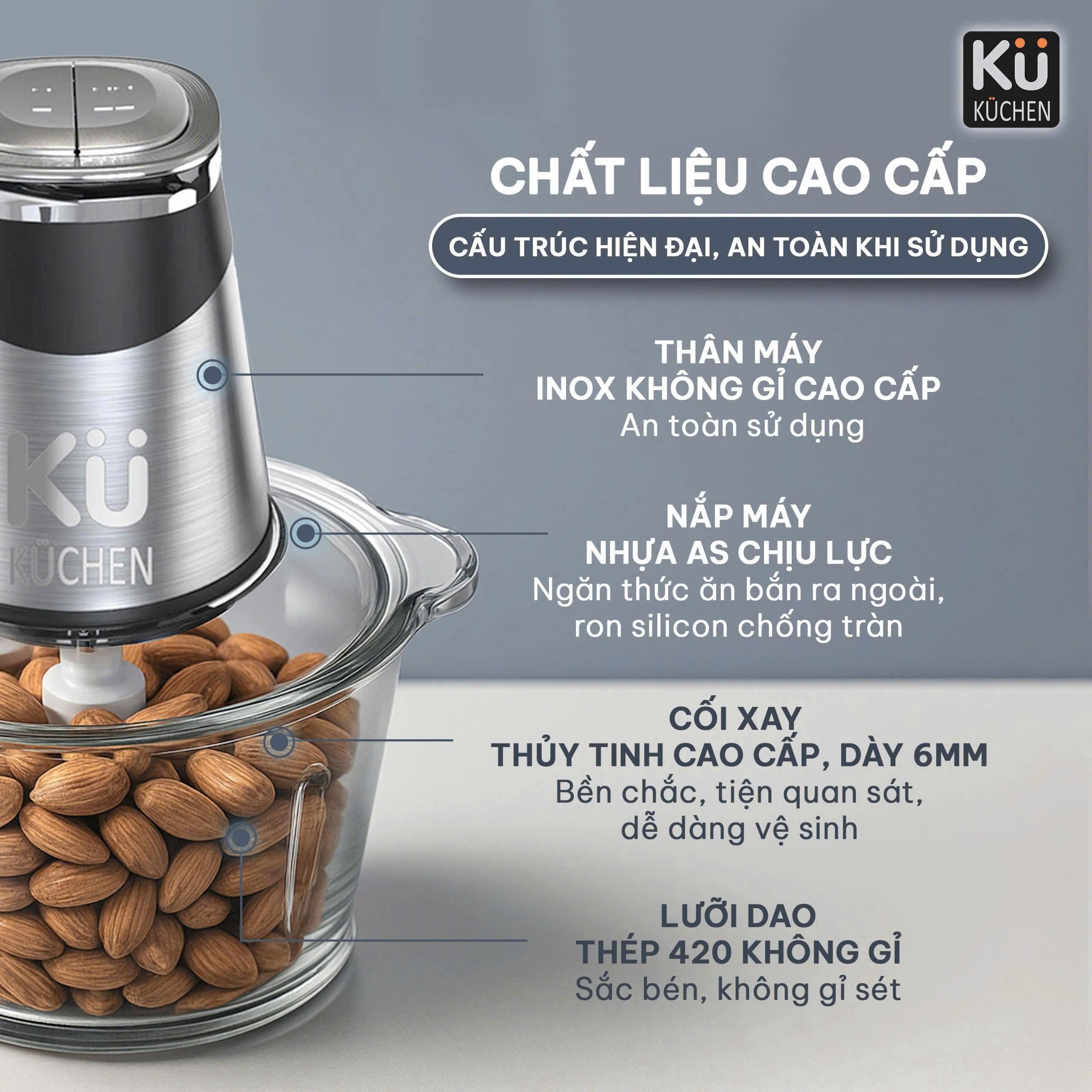 Máy xay thực phẩm đa năng KU DKFC1212