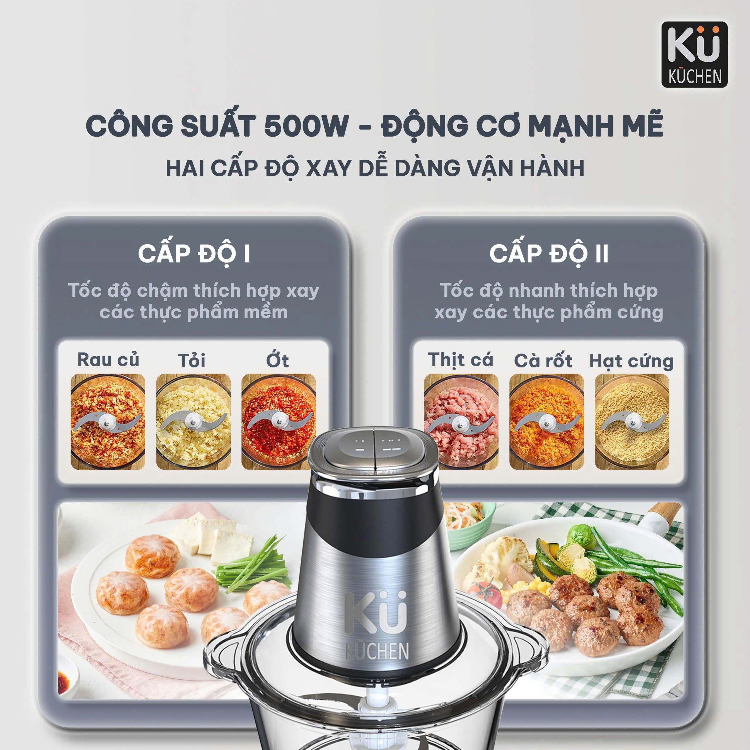Máy xay thực phẩm đa năng KU DKFC1212