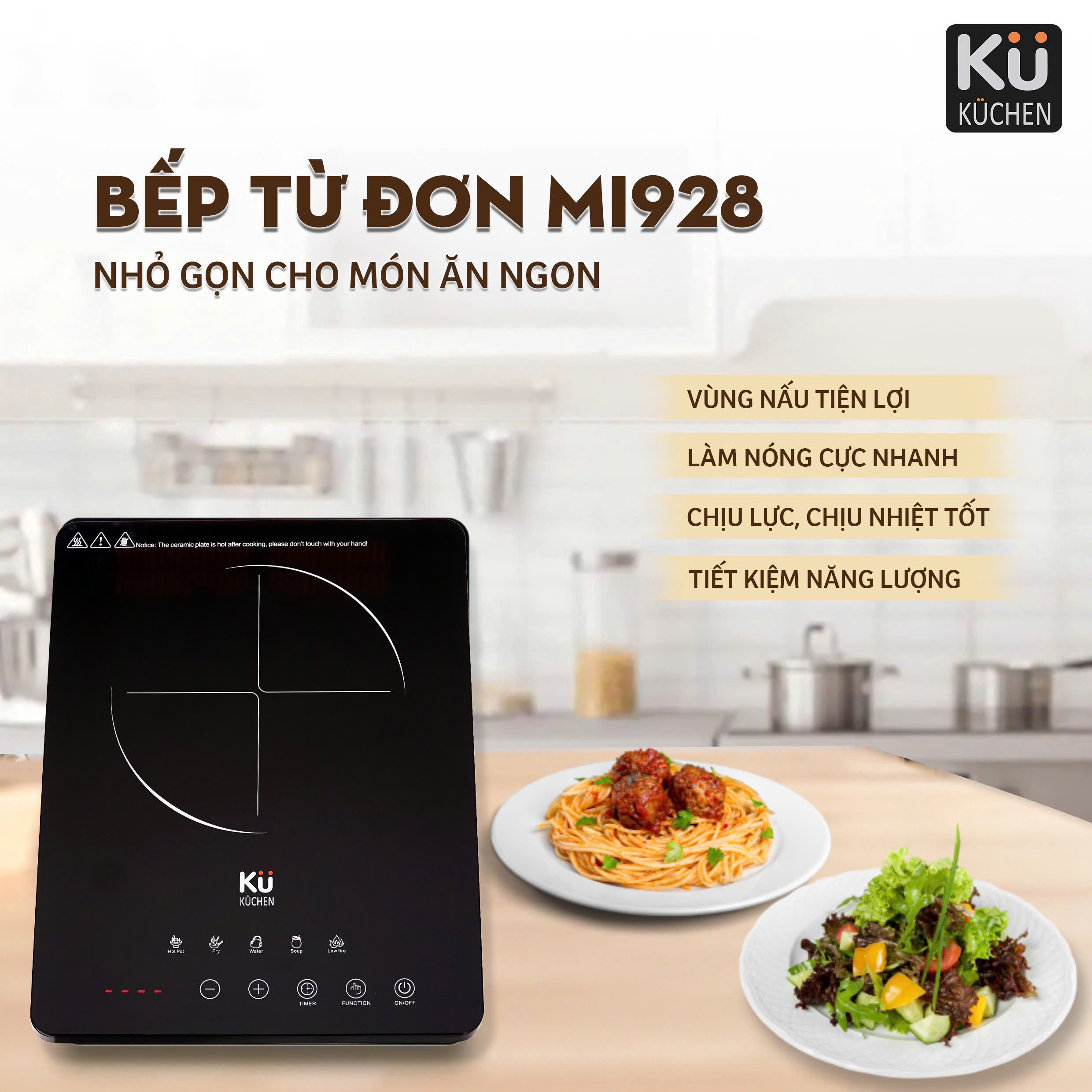 Bếp điện từ đơn KUCHEN KU MI928