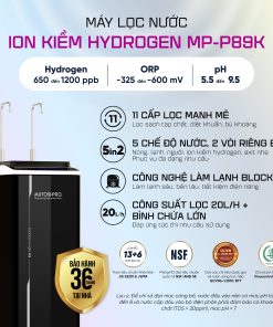 Máy Lọc Nước Nóng Lạnh Nguội Ion Kiềm Hydrogen Mutosi Pro MP-99PRO
