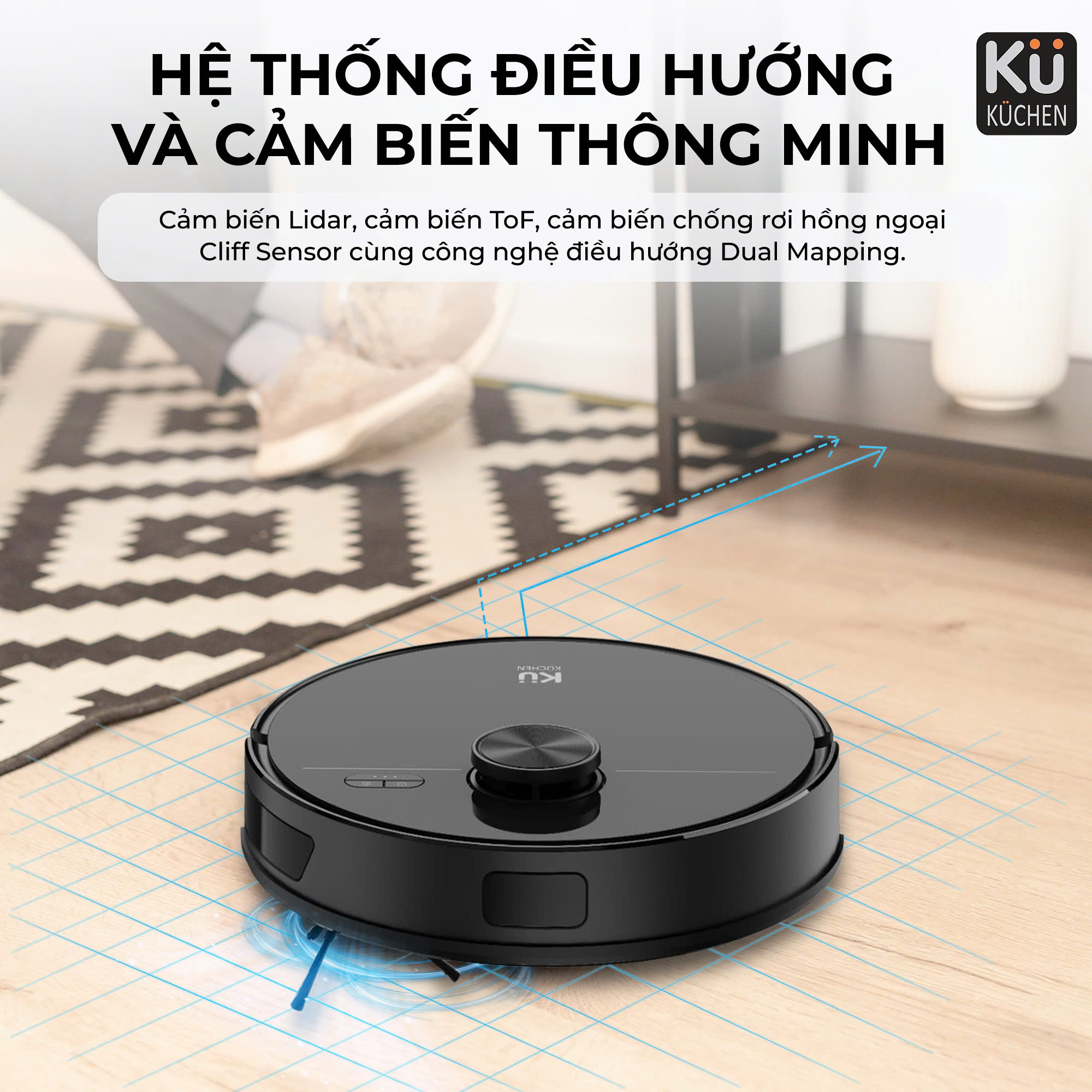 Robot hút bụi lau nhà KU PPR3006