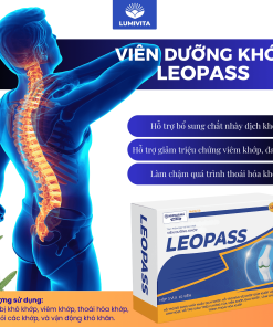 Viên dưỡng khớp LEOPASS: hỗ trợ viêm khớp, thoái hoá khớp tăng cường tái tạo sụn và xương khớp.
