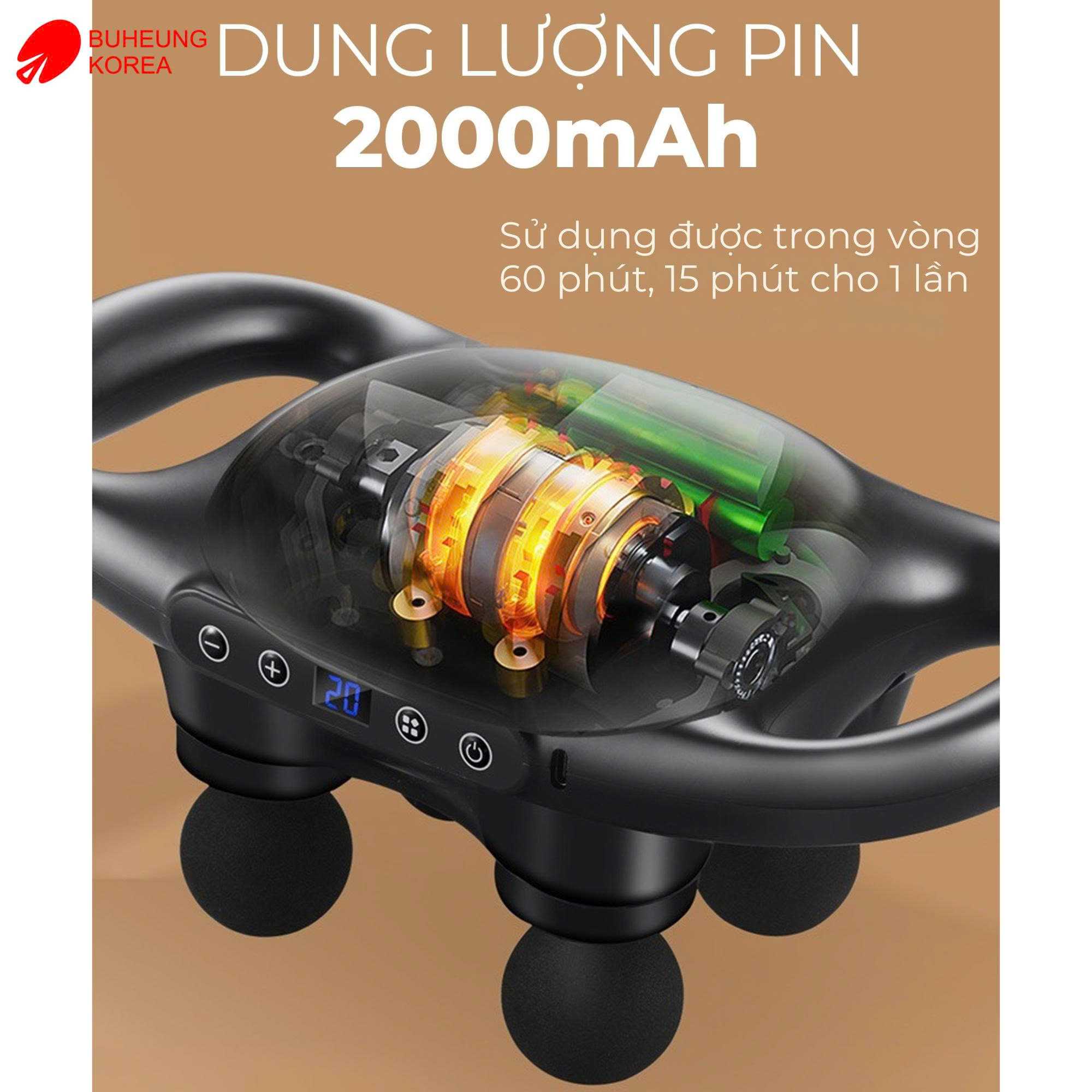 Máy massage 4 đầu Buheung MK-223