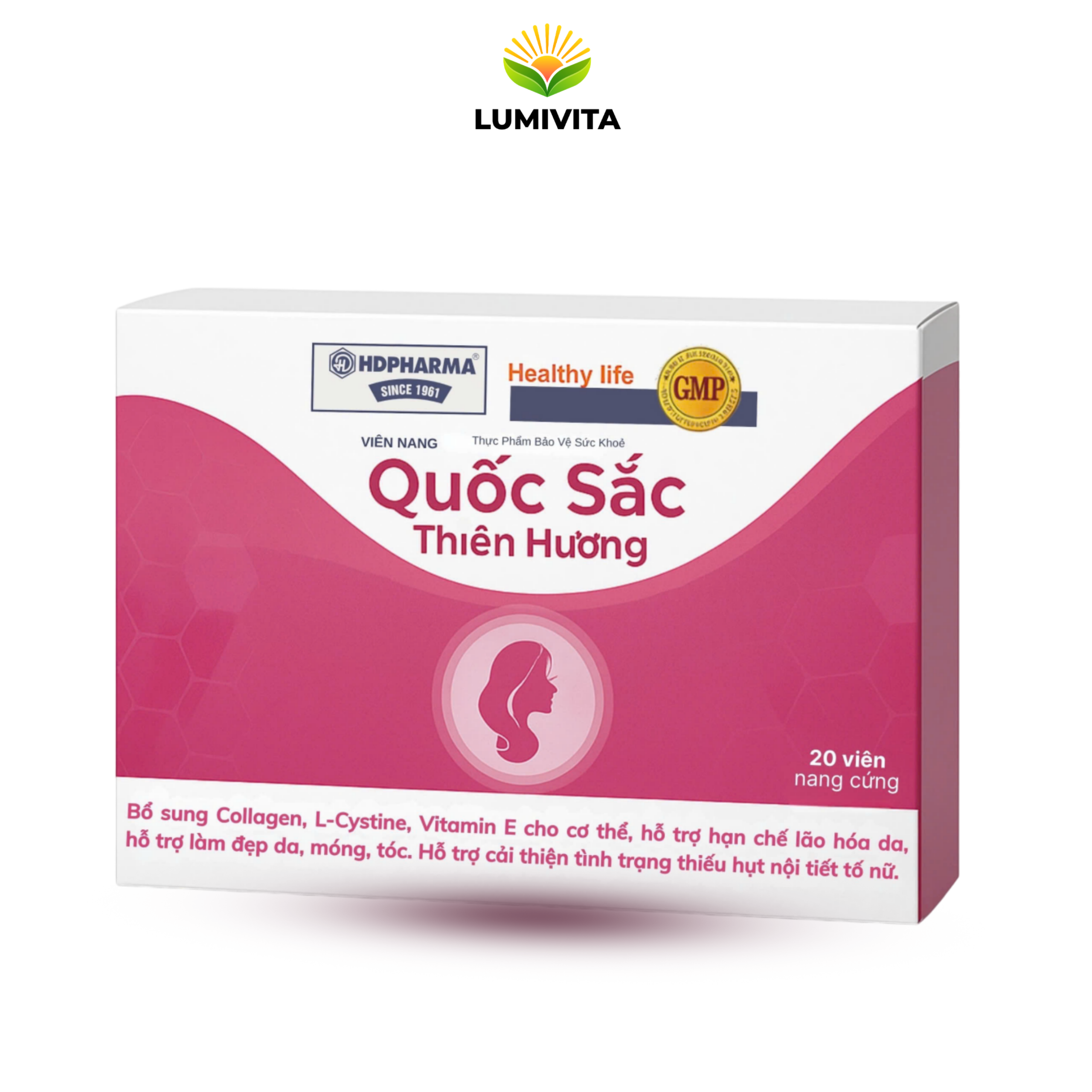 Viên nang QUỐC SẮC THIÊN HƯƠNG hỗ trợ tăng cường nội tiết tố nữ (hộp 20 viên)