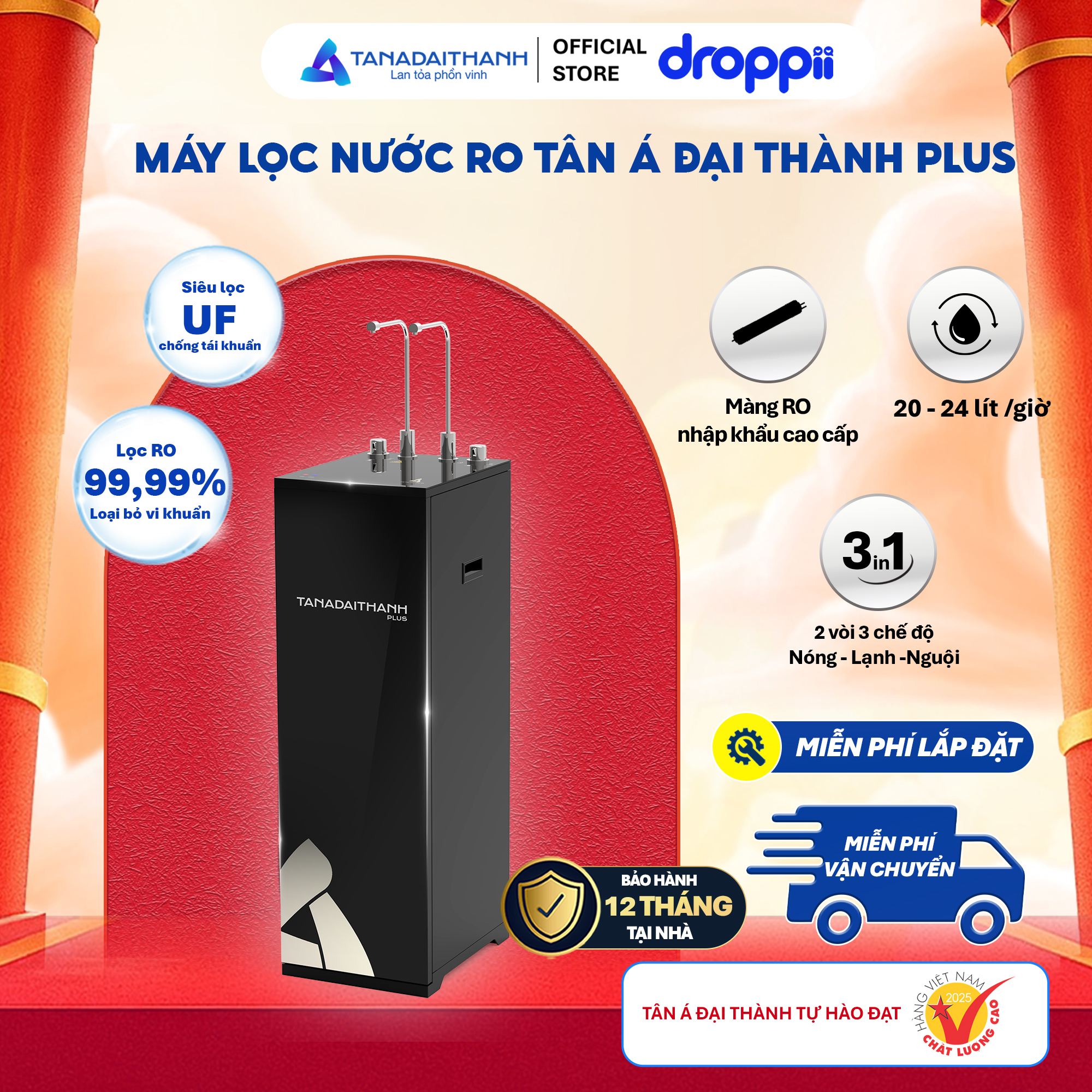 Máy lọc nước RO Tân Á Đại Thành Plus 08, chỉ bán khu vực miền Nam