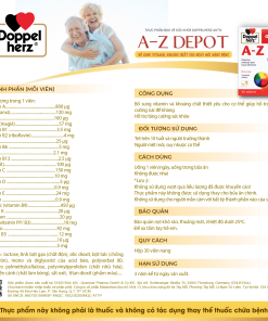 TPBVSK A-Z Depot bổ sung vitamin và khoáng chất dạng viên hỗ trợ tăng cường sức khỏe, tăng sức đề kháng