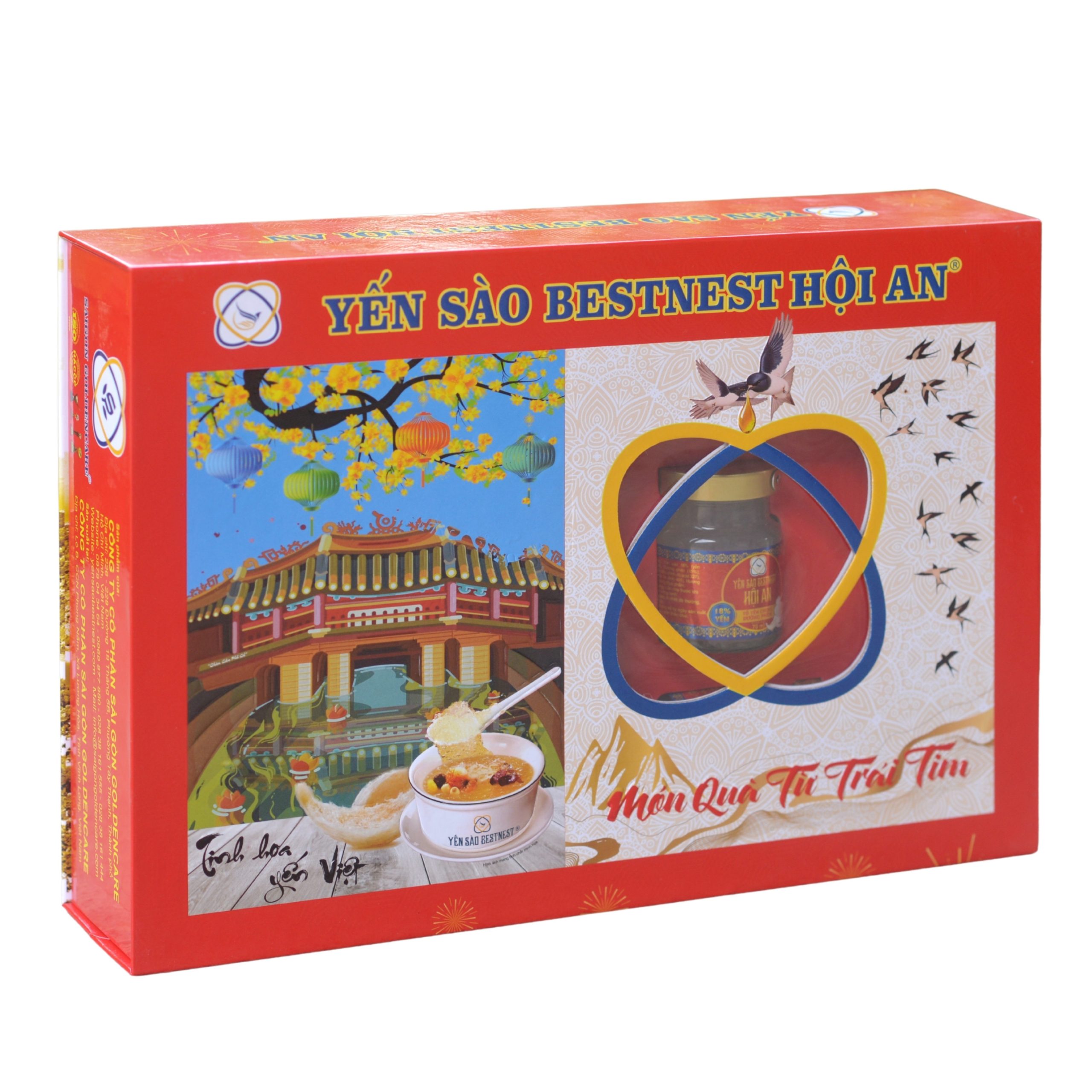 Tổ yến chưng sẵn BESTNEST Hội An 18% đường phèn Tết 2026 – Hộp cứng 8 hũ