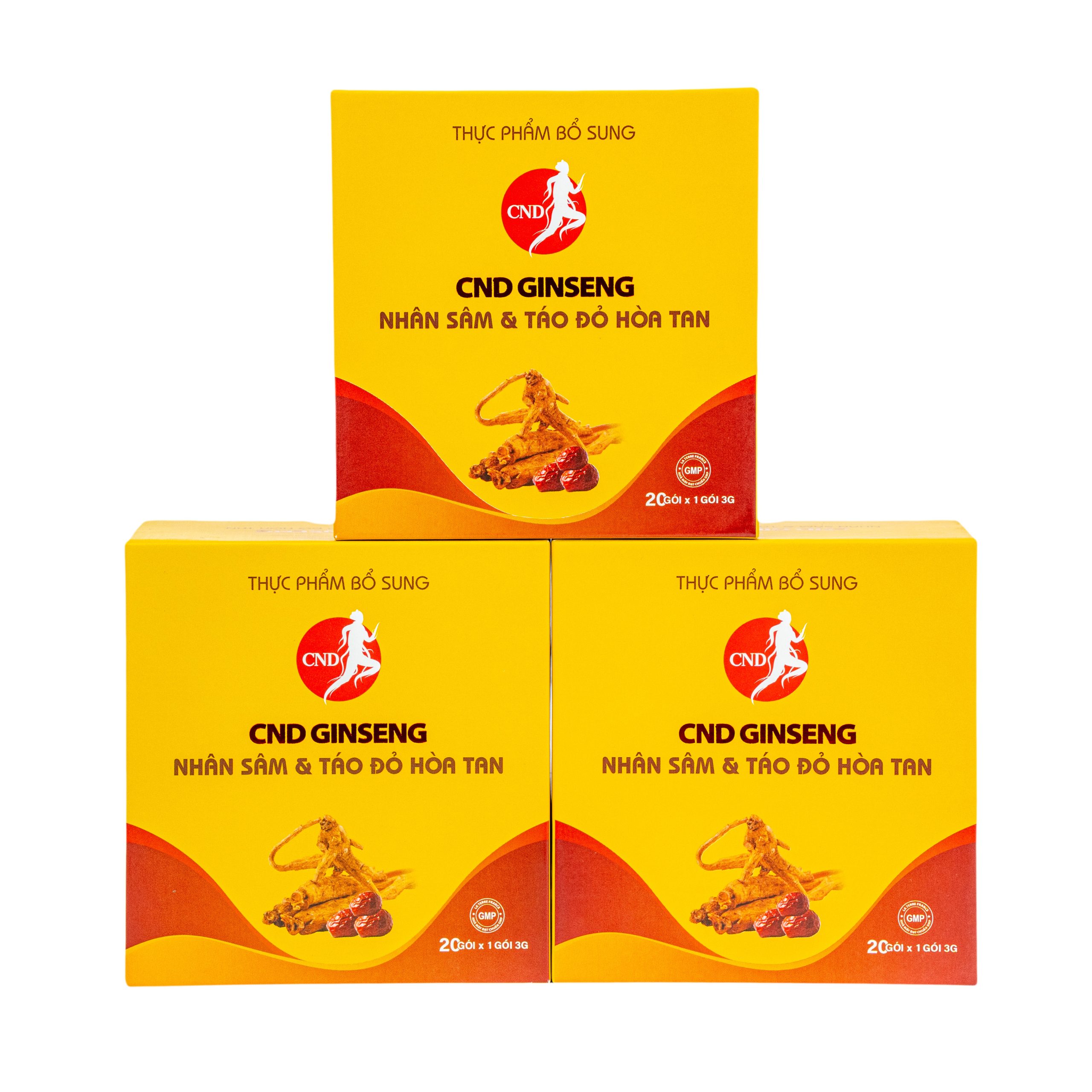 Nhân sâm và táo đỏ hòa tan