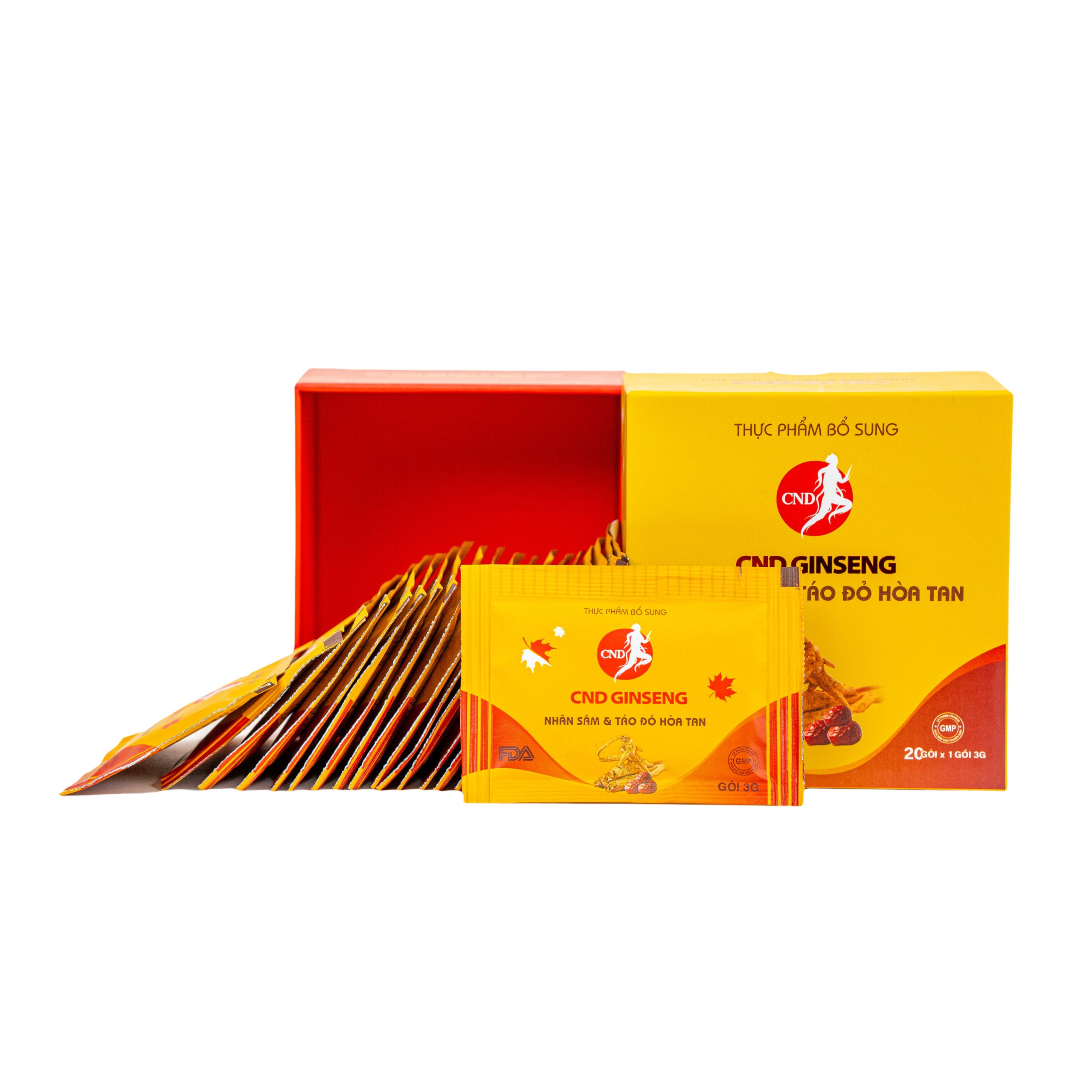 Nhân sâm và táo đỏ hòa tan