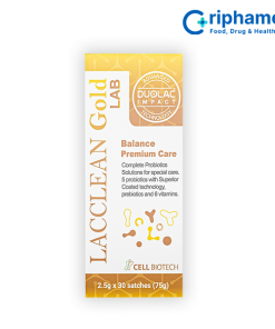 Men vi sinh bổ sung lợi khuẩn Lacclean Gold LAB (Hộp 30 gói)