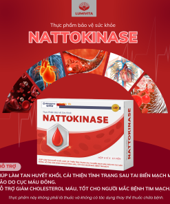 Viên uống Nattokinase hỗ trợ phục hồi sau tai biến, tan cục máu đông (hộp 40 viên)