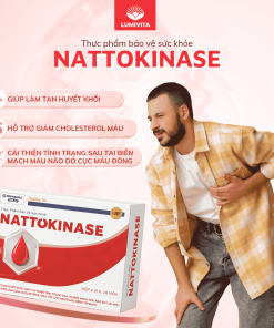 Viên uống Nattokinase hỗ trợ phục hồi sau tai biến, tan cục máu đông (hộp 40 viên)