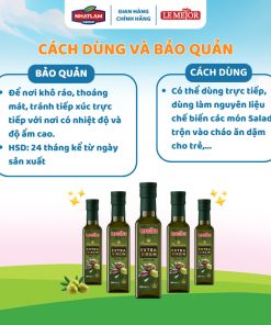 Le Mejor Dầu Oliu Extra Virgin 250ml Nhập Khẩu Từ Tây Ban Nha Giàu Omega 3 & Axit Béo