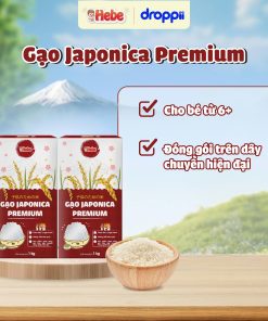Gạo Japonica Premium HEBE giúp bé ăn ngon miệng hơn (hộp 1kg)
