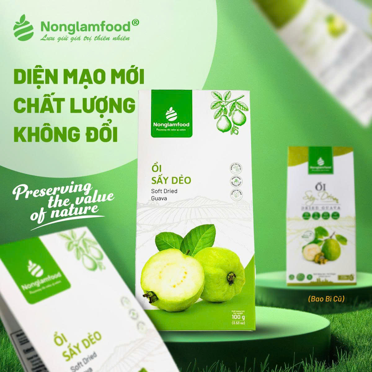 Ổi sấy dẻo Nonglamfood – Hộp 100g