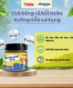 Chà Bông Cá Hồi Cao Cấp – Vị Nguyên Bản HEBE hỗ trợ phát triển trí não cho bé (hũ 50g)