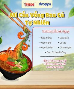 Mì Cầu Vồng Rau Củ HEBE bổ sung dinh dưỡng từ ngũ cốc & rau củ (hộp 100g)
