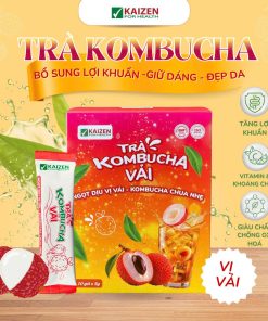 Trà Kombucha Vải ( Hộp 10 gói x 5g)