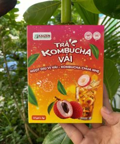 Trà Kombucha Vải ( Hộp 10 gói x 5g)