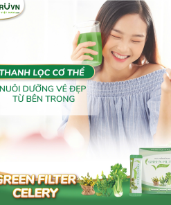 Bột cần tây sấy lạnh Green Filter Celery – Bổ sung chất xơ, thanh lọc cơ thể, giảm cholesterol 30 gói