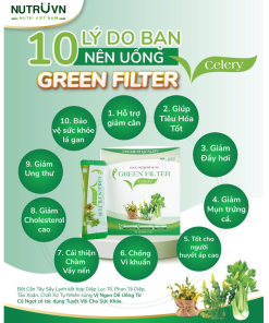 Bột cần tây sấy lạnh Green Filter Celery – Bổ sung chất xơ, thanh lọc cơ thể, giảm cholesterol 30 gói