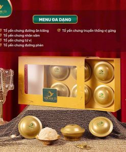 SET 6 Yến chưng Ăn liền mix vị Truyền Thống – THƯỢNG HOÀNG YẾN 140gr