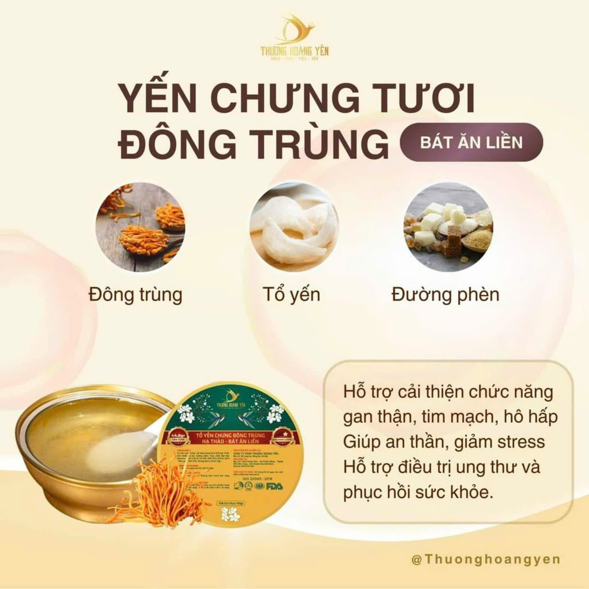 SET 6 Yến chưng Ăn liền mix vị Truyền Thống – THƯỢNG HOÀNG YẾN 140gr