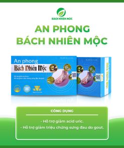 TPBVSK An Phong Bách Nhiên Mộc hỗ trợ giảm acid uric, giảm sưng đau do gout (Hộp 60 viên)