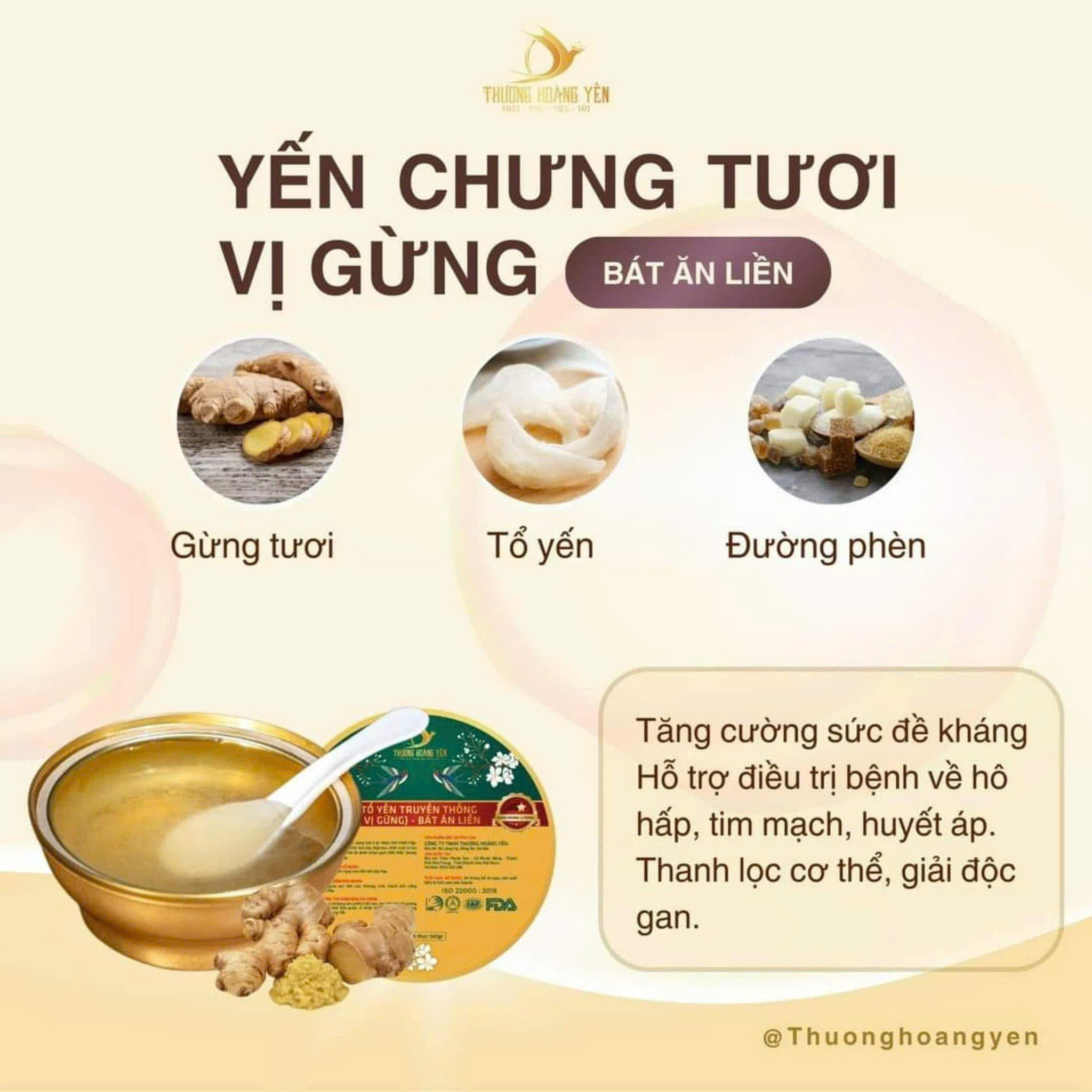 SET 6 Yến chưng Ăn liền mix vị Truyền Thống – THƯỢNG HOÀNG YẾN 140gr