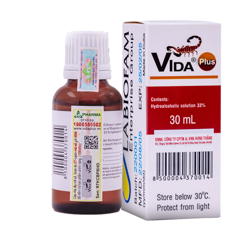 VIDA PLUS – Chiết xuất từ Nọc bọ cạp xanh Cuba (chai 30ml)